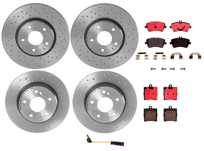 Brembo Brake Pads and Rotors Kit - Front and Rear (300mm/278mm) (Xtra) (Ceramic)